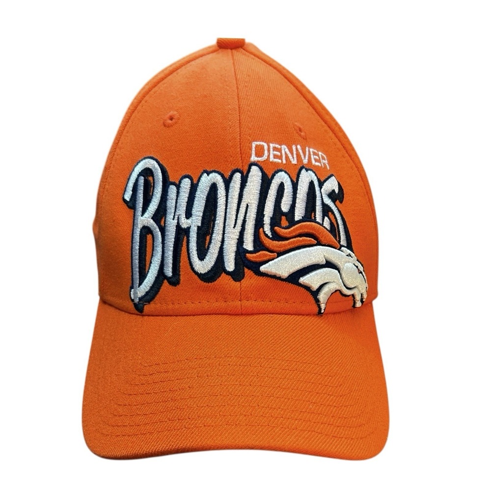 Denver BRONCOS New Era NFL 39THIRTY Orange Stretch Fit Cap L/XL  Football Logo